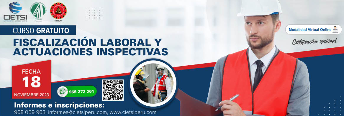 curso gratuito fiscalizaciOn laboral y actuaciones inspectivas 2023